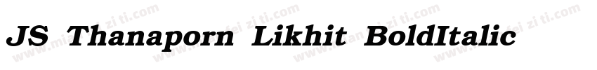JS Thanaporn Likhit BoldItalic字体转换